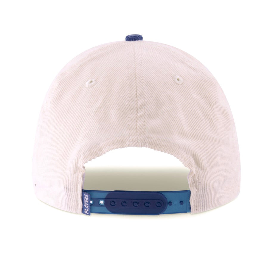 BLUE AND CREAM CORDUROY HAT