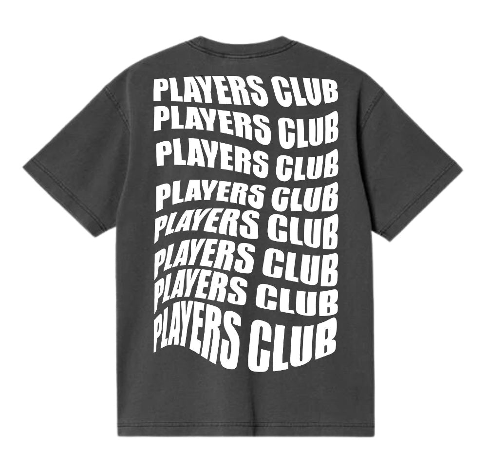 WAVY CHARCOAL PLAYERS CLUB T-SHIRT